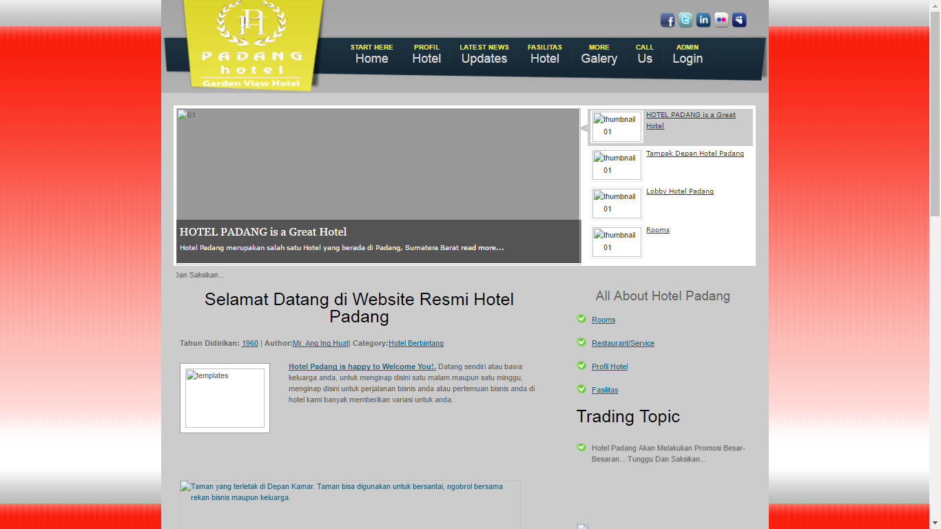 Download Website Pemasaran Hotel Padang