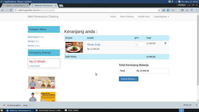 Download Aplikasi Pemesanan Catering Online Dengan Php 