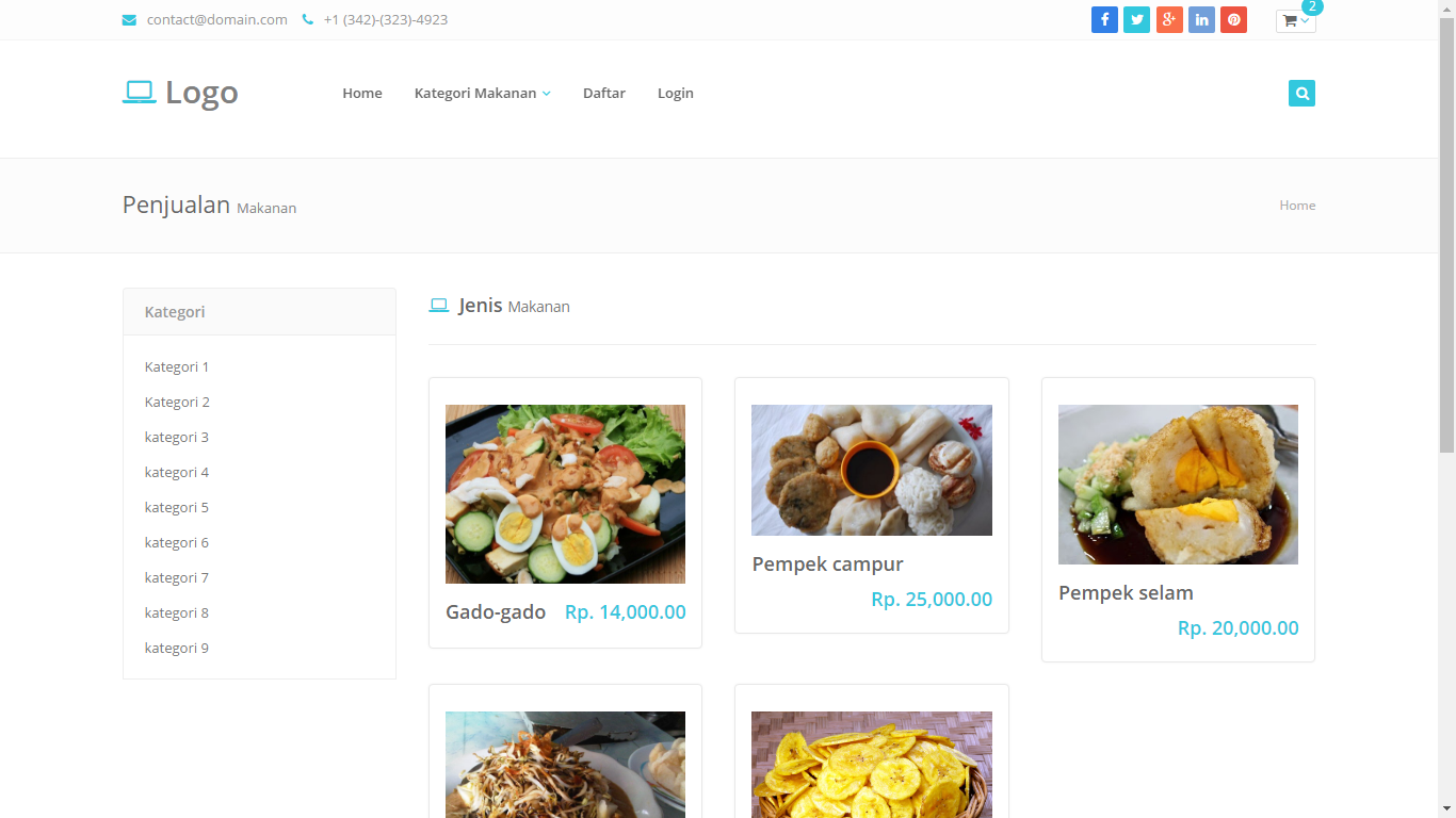 Download aplikasi pemesanan makanan berbasis web
