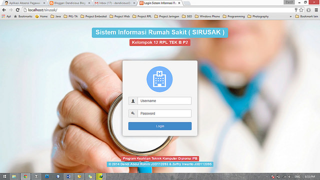 Aplikasi Sistem Informasi Rumah Sakit berbasis Web