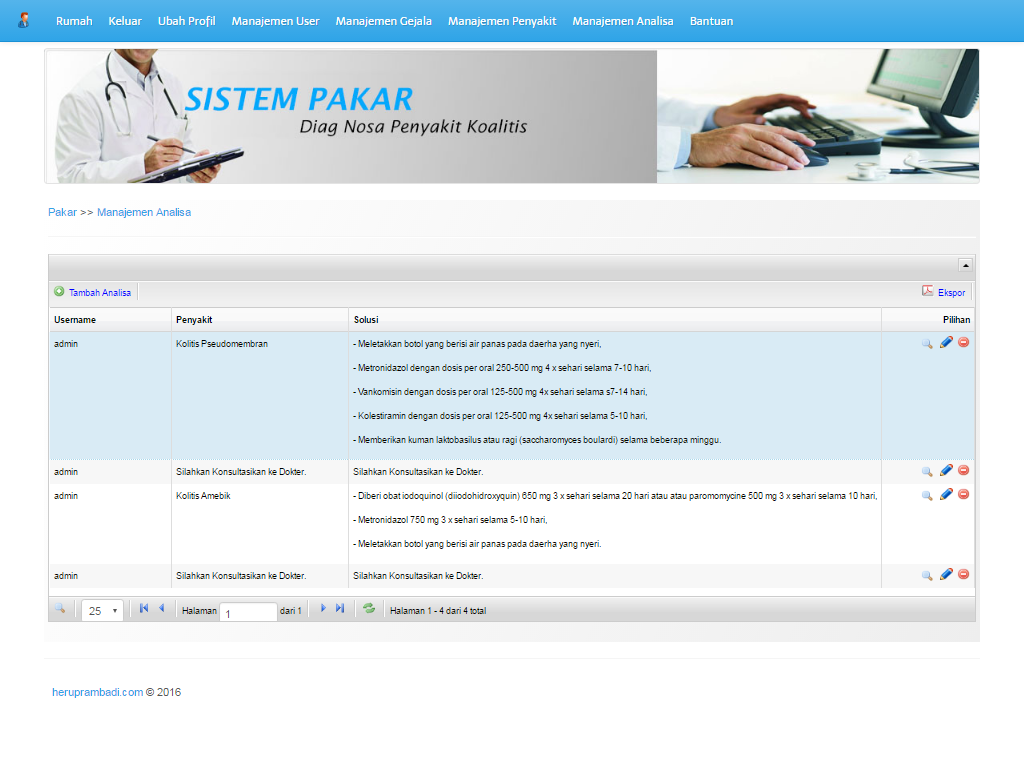 Download Sistem Pakar Diagnosa Penyakit Koalitis