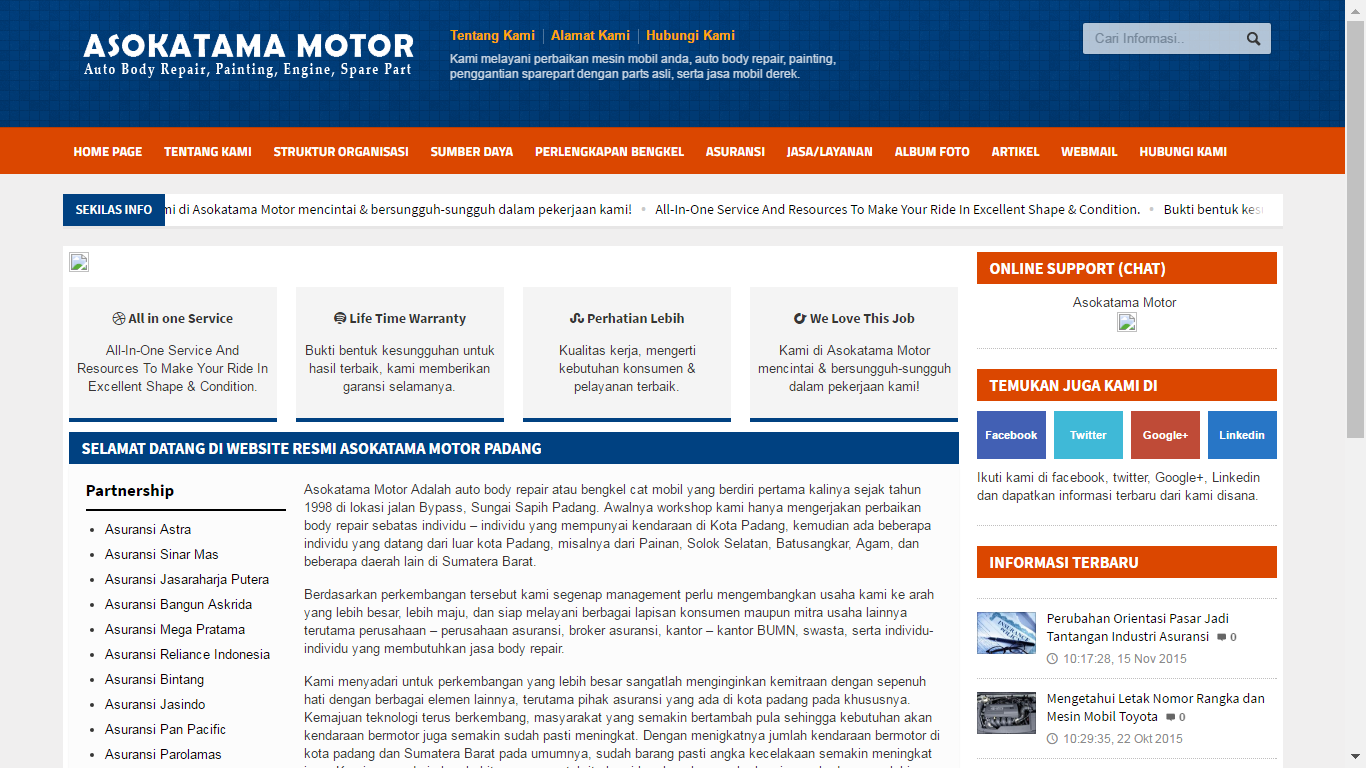 Download web pemasaran bengkel mobil dan jasa mobil derek dengan php