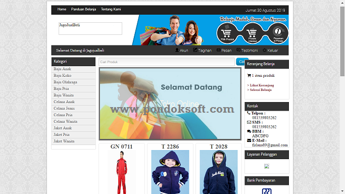 Download aplikasi e commerce toko online full berbasis web