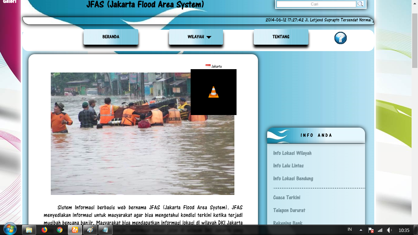 Download aplikasi flood area berdasarkan area setempat berbasis web