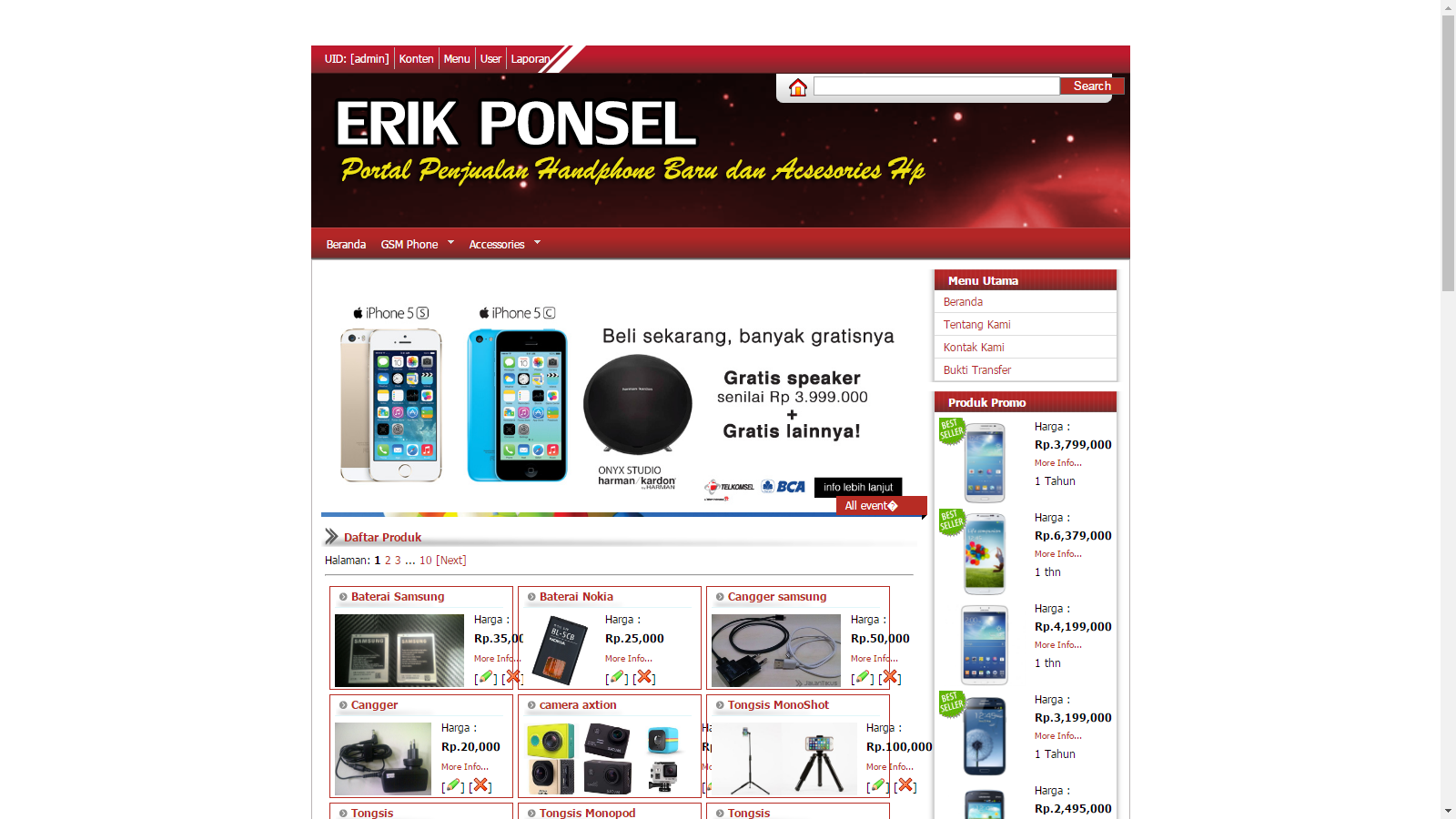 Download ecommerce penjualan pada toko handphone berbasis web